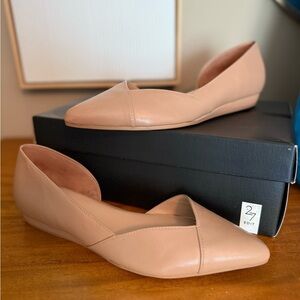 27 EDIT Karla Taupe Tan Flats with Slip-On Design and Padded Footbed